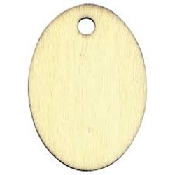 6 étiquettes en bois ovales