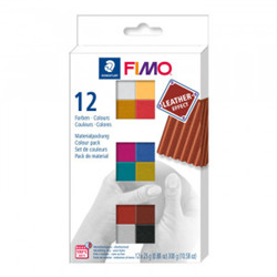 Pack fimo cuir 12 couleurs