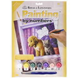 Peinture par numéros chien, chat 33x24