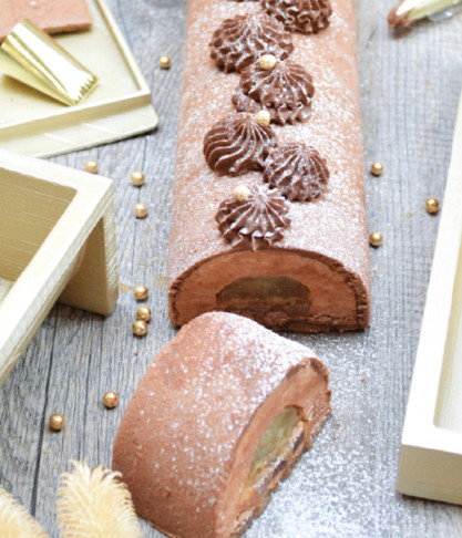 COFFRET GATEAU ROULE ET BUCHE DE NOËL