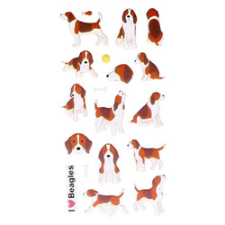 -autocollants "puffies"  beagles
