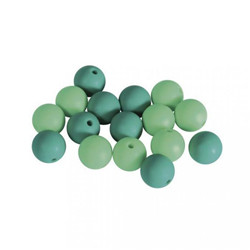 -Perles silicone rondes turqu ø 12mm