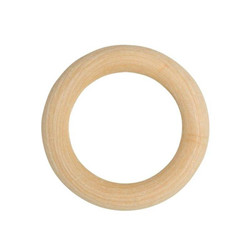 1 anneau dentition en bois cercle 75 mm