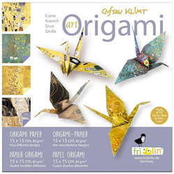 20 Feuilles origami Klimt 15x15cm