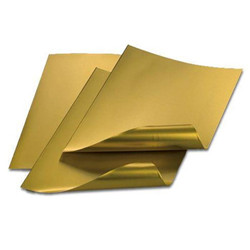 3 feuilles de métal à repousser or