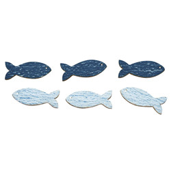 8 silhouettes en bois « poisson » 3,5c