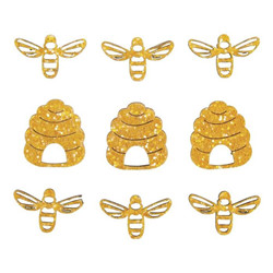 9 silhouettes abeilles et ruches