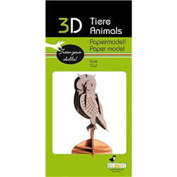 Animal 3D en papier - hibou