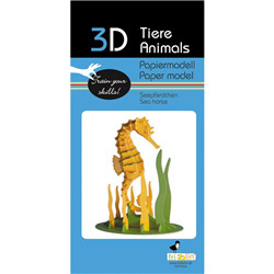 Animal 3D en papier - hippocampe