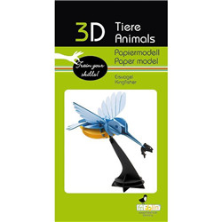 Animal 3D en papier - oiseau pêcheur