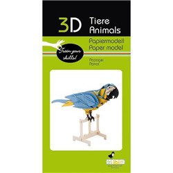 Animal 3D en papier - perroquet