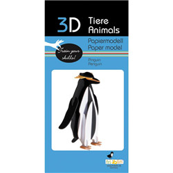 Animal 3D en papier - pingouin