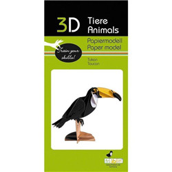 Animal 3D en papier - toucan