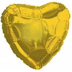 Ballon aluminium doré cœur