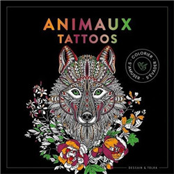 Black coloriages animaux tattoos