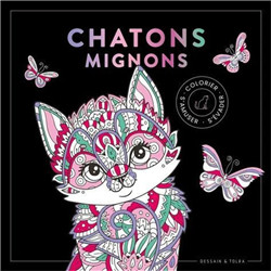 Black coloriages chatons
