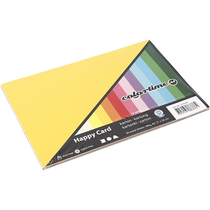 Creacorner  Bloc de papier couleur 180gr a4 30f.