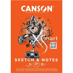 Bloc XSmart "Sketch & Notes" A4 90gr 50f