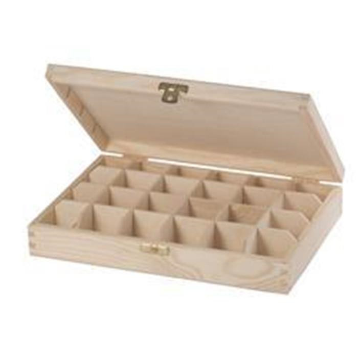 Casier en bois 30 cases pour perles (sans couvercle) 38x29x4 cm - Boite  rangement perles - Creavea