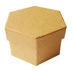 Boite carton hexagonale 7,8 x 5 cm