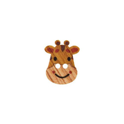 Bouton bois girafe 2tr 15mm curry