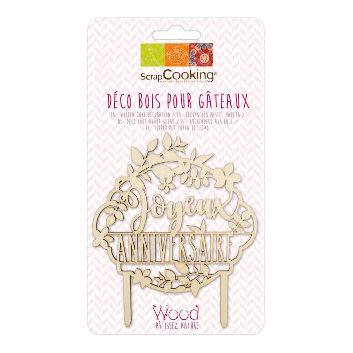 Creacorner Cake Topper En Bois Joyeux Anniversaire Creacorner Cake Topper En Bois Joyeux Anniversaire