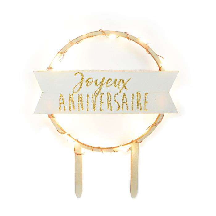 Creacorner Cake Topper Led Joyeux Anniversaire Creacorner Cake Topper Led Joyeux Anniversaire