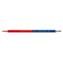 Crayon bicolor bleu/rouge