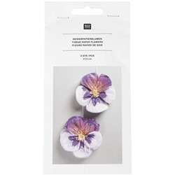 Fleurs papier de soie lilas ø 25 cm