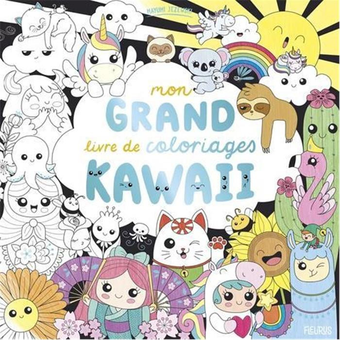 Creacorner  Mon grand livre de coloriages Kawaii