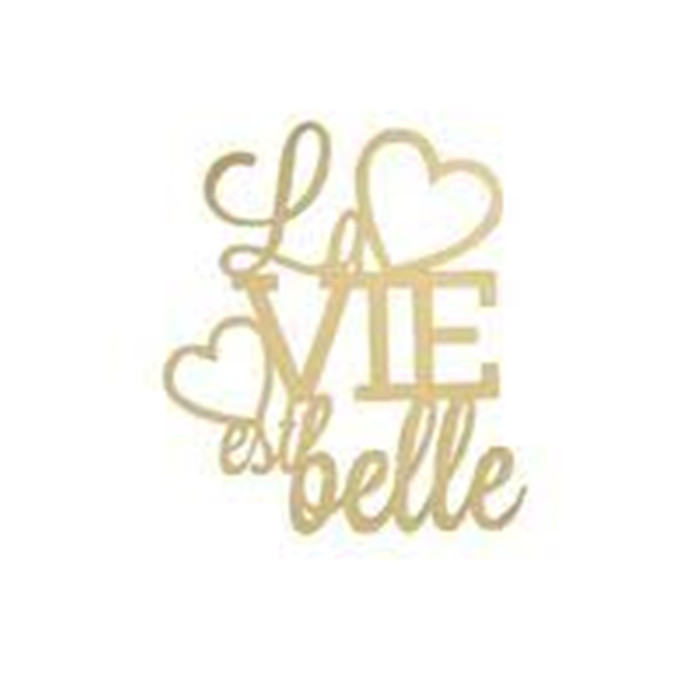 Creacorner Mot La Vie Est Belle 40 X 36 Cm Texte La Vie Est Belle