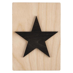 Motif en bois étoile 10,5 x 14,8cm