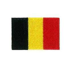 Motif thermocollant drapeau belge