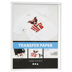 Papier transfert 12 feuilles 21,5x28 c