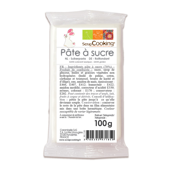 Creacorner  Sachet pâte à sucre rose 250 g