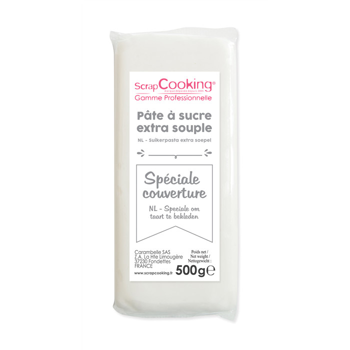 Creacorner  Pâte à sucre couverture blanche 500g