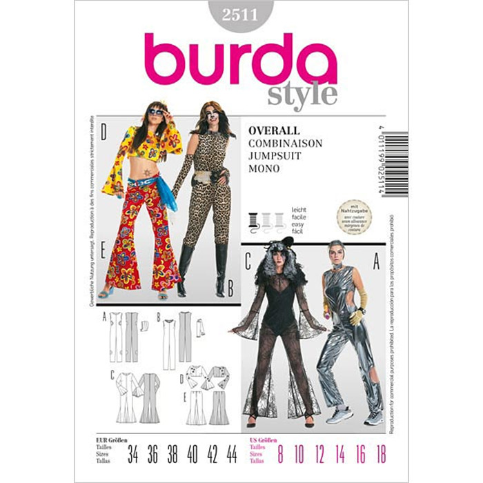 Patron Burda 2463 Fée et Princesse médiévale Patron Burda 2463 Fée et Princesse médiévale
