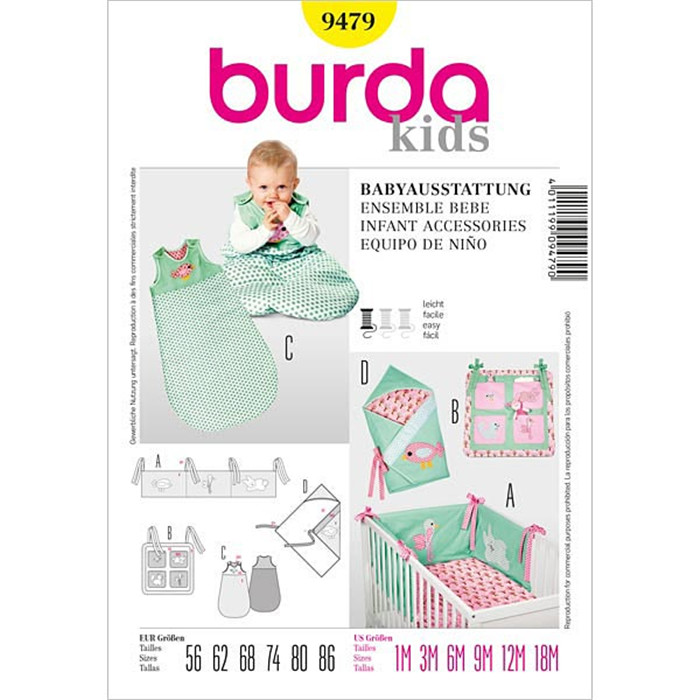 Patron Burda - Enfant - Accessoires pour bébé - 9635 - Patron