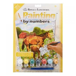 Peinture par numéros chevaux 33x24cm