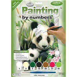 Peinture par numéros panda 33x24cm