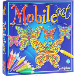 Peinture vitrail – mobile papillons