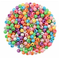 Perles acryliques nacrées rondes 0,6 cm