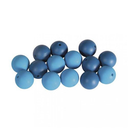 Perles en silicone,bleu 15mm ø