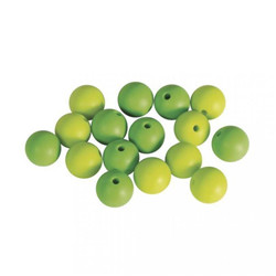 Perles en silicone,vert 12mm ø