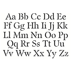 Pochoir alphabet