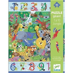 Puzzle géant 1 à 10  jungle