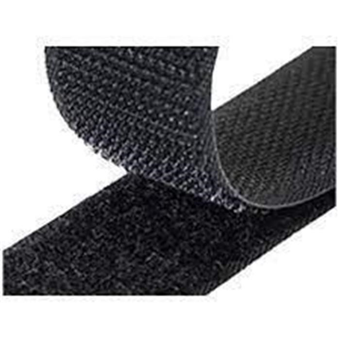 Ruban Velcro Crochet Mâle Rugueux Noir Adhésif 2 Cm De Haut