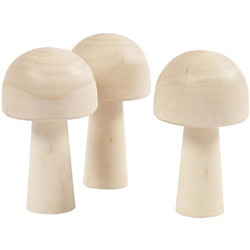 Set de 3 champignons 5,2 x 2,9 cm