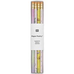 Set de 4 crayons futschikato fleurs