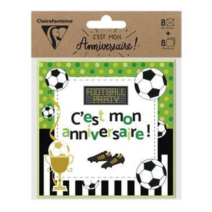 Creacorner  Set invitation anniversaire, football